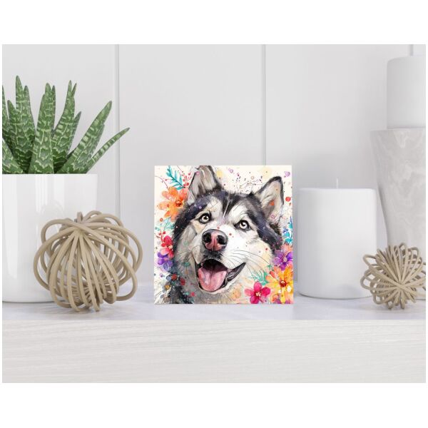 Tegel 15X15 Cm Met Alaskan Malamute Cadeau Decoratie | Tegeltjes Met Tekst | Tegeltjes Met Spreuken | Collega | Oma | Opa | Pensioen | Mama | Papa | Vriend Tegel 15x15 cm Alaskan Malamute