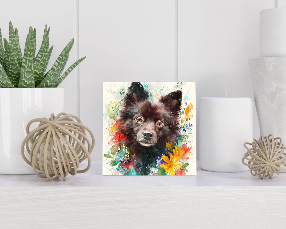 Tegel 15X15 Cm Met Schipperke Cadeau Decoratie | Tegeltjes Met Tekst | Tegeltjes Met Spreuken | Collega | Oma | Opa | Pensioen | Mama | Papa | Vriend Tegel 15x15 cm Schipperke