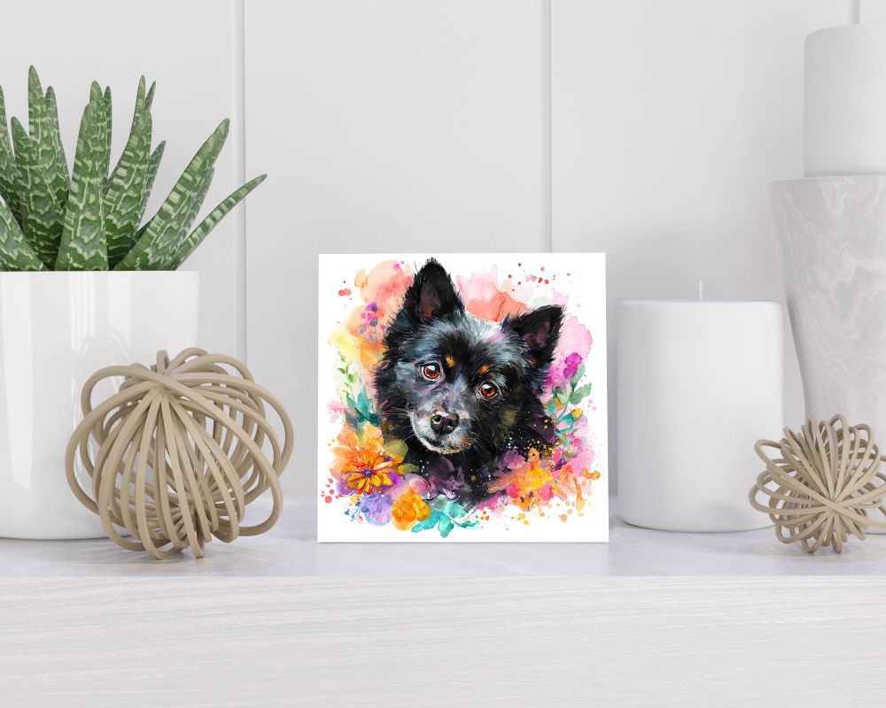 Tegel 15X15 Cm Met Schipperke Cadeau Decoratie | Tegeltjes Met Tekst | Tegeltjes Met Spreuken | Collega | Oma | Opa | Pensioen | Mama | Papa | Vriend Tegel 15x15 cm Schipperke