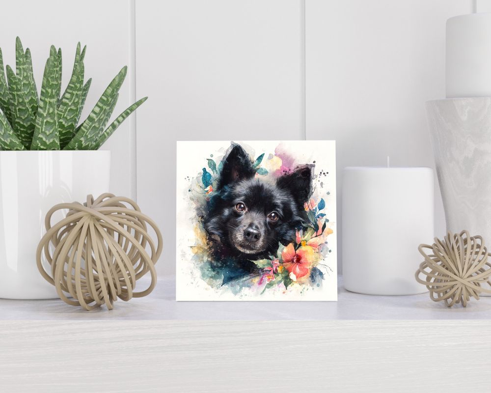Tegel 15X15 Cm Met Schipperke Cadeau Decoratie | Tegeltjes Met Tekst | Tegeltjes Met Spreuken | Collega | Oma | Opa | Pensioen | Mama | Papa | Vriend Tegel 15x15 cm Schipperke