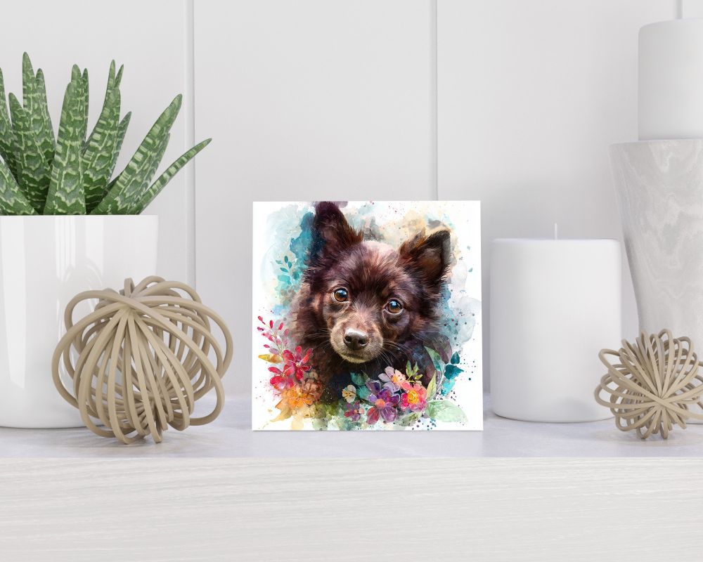 Tegel 15X15 Cm Met Schipperke Cadeau Decoratie | Tegeltjes Met Tekst | Tegeltjes Met Spreuken | Collega | Oma | Opa | Pensioen | Mama | Papa | Vriend Tegel 15x15 cm Schipperke