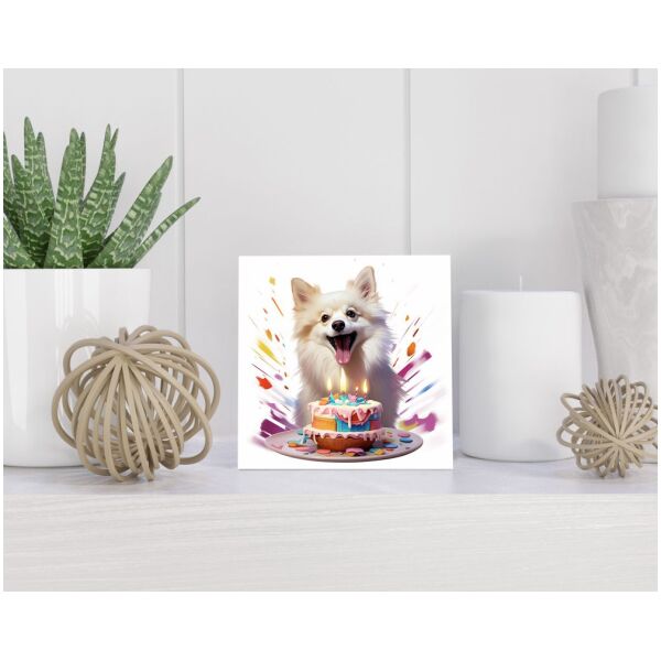 Tegel 15X15 Cm Met American Eskimohond Cadeau Decoratie | Tegeltjes Met Tekst | Tegeltjes Met Spreuken | Collega | Oma | Opa | Pensioen | Mama | Papa | Vriend Tegel 15x15 cm American Eskimohond