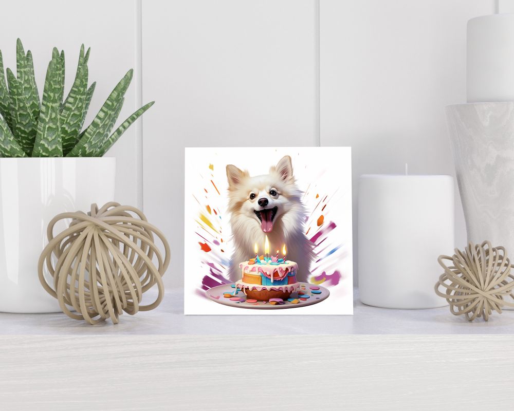Tegel 15X15 Cm Met American Eskimohond Cadeau Decoratie | Tegeltjes Met Tekst | Tegeltjes Met Spreuken | Collega | Oma | Opa | Pensioen | Mama | Papa | Vriend Tegel 15x15 cm American Eskimohond