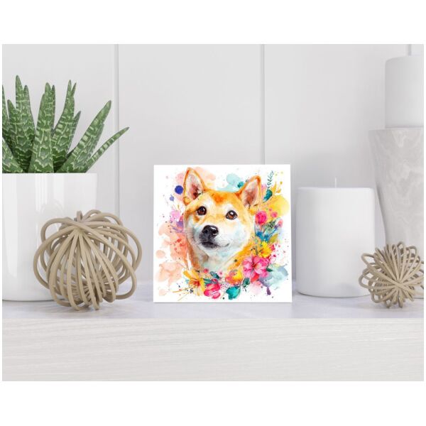 Tegel 15x15 cm Shiba Inu