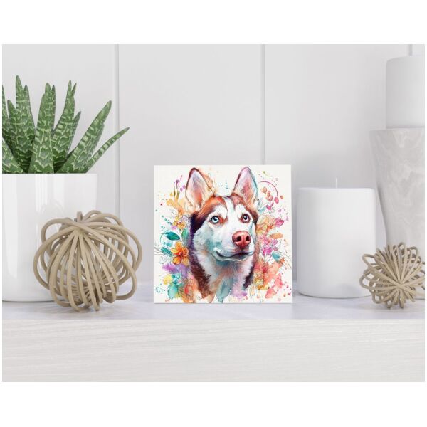 Tegel 15x15 cm Siberian Husky