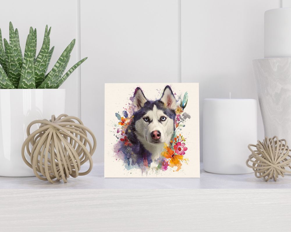 Tegel 15X15 Cm Met Siberian Husky Cadeau Decoratie | Tegeltjes Met Tekst | Tegeltjes Met Spreuken | Collega | Oma | Opa | Pensioen | Mama | Papa | Vriend Tegel 15x15 cm Siberian Husky