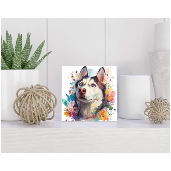 Tegel 15x15 cm Siberian Husky