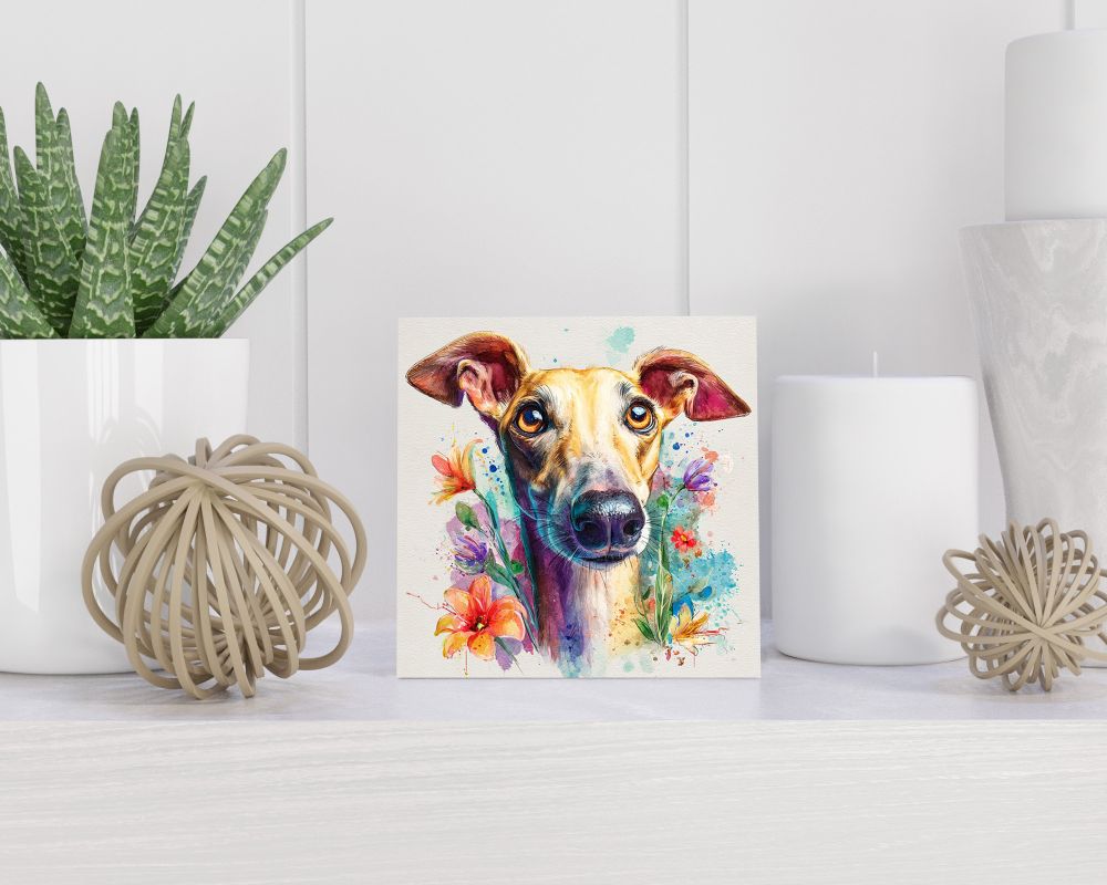 Tegel 15X15 Cm Met Sloughi Cadeau Decoratie | Tegeltjes Met Tekst | Tegeltjes Met Spreuken | Collega | Oma | Opa | Pensioen | Mama | Papa | Vriend Tegel 15x15 cm Sloughi