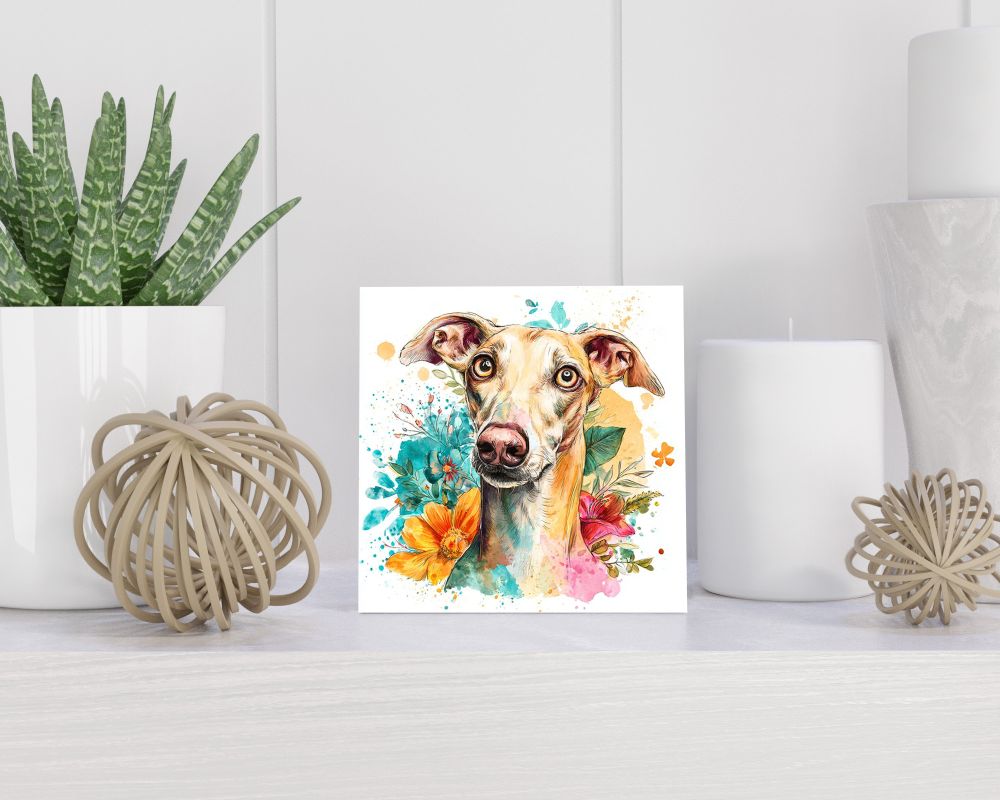 Tegel 15X15 Cm Met Sloughi Cadeau Decoratie | Tegeltjes Met Tekst | Tegeltjes Met Spreuken | Collega | Oma | Opa | Pensioen | Mama | Papa | Vriend Tegel 15x15 cm Sloughi