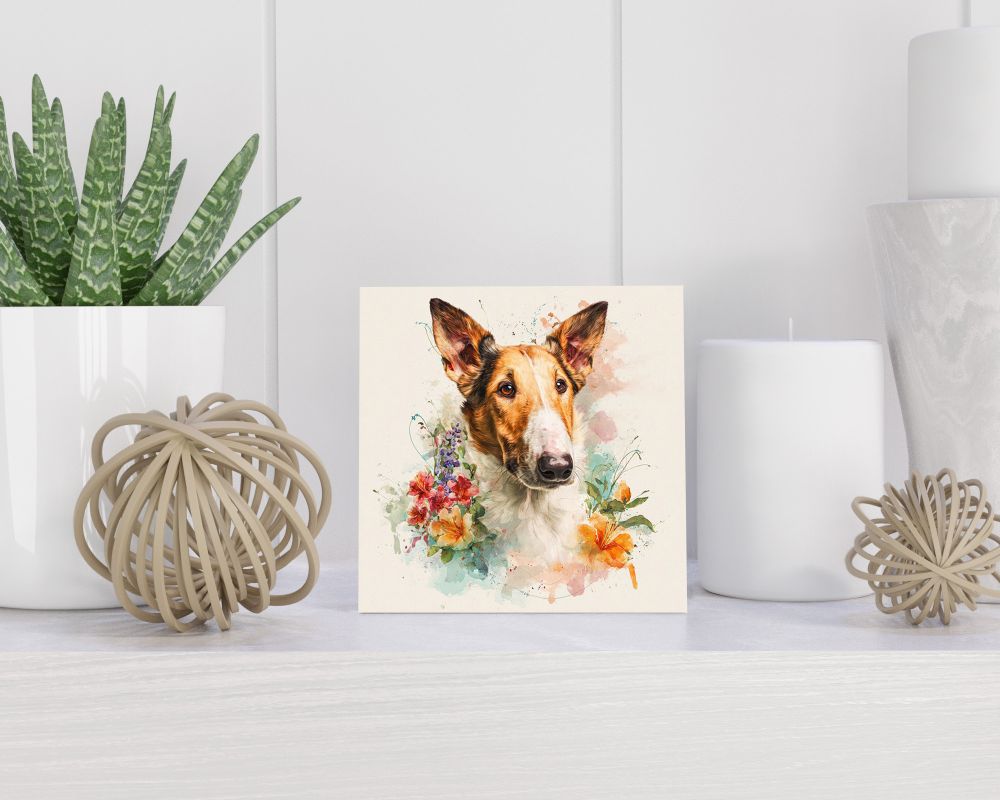 Tegel 15X15 Cm Met Smooth Collie Cadeau Decoratie | Tegeltjes Met Tekst | Tegeltjes Met Spreuken | Collega | Oma | Opa | Pensioen | Mama | Papa | Vriend Tegel 15x15 cm Smooth Collie