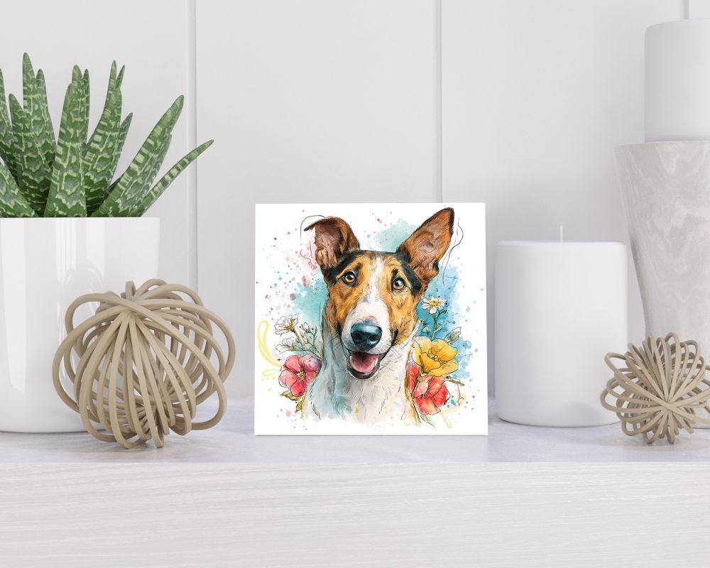 Tegel 15X15 Cm Met Smooth Collie Cadeau Decoratie | Tegeltjes Met Tekst | Tegeltjes Met Spreuken | Collega | Oma | Opa | Pensioen | Mama | Papa | Vriend Tegel 15x15 cm Smooth Collie
