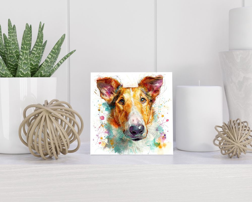 Tegel 15X15 Cm Met Smooth Collie Cadeau Decoratie | Tegeltjes Met Tekst | Tegeltjes Met Spreuken | Collega | Oma | Opa | Pensioen | Mama | Papa | Vriend Tegel 15x15 cm Smooth Collie