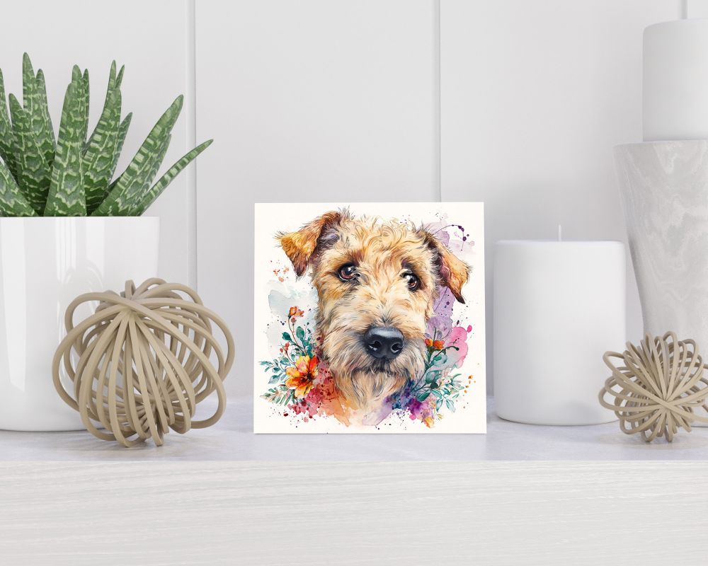 Tegel 15X15 Cm Met Soft Coated Wheaten Terrier Cadeau Decoratie | Tegeltjes Met Tekst | Tegeltjes Met Spreuken | Collega | Oma | Opa | Pensioen | Mama | Papa | Vriend Tegel 15x15 cm Soft Coated Wheaten Terrier
