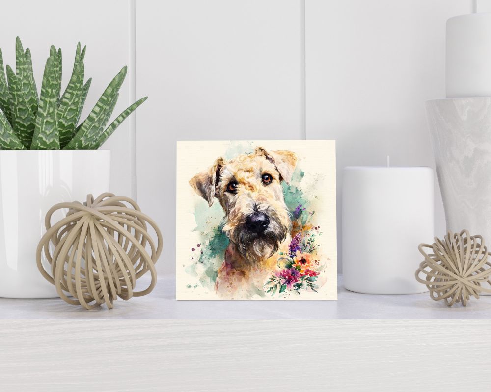 Tegel 15X15 Cm Met Soft Coated Wheaten Terrier Cadeau Decoratie | Tegeltjes Met Tekst | Tegeltjes Met Spreuken | Collega | Oma | Opa | Pensioen | Mama | Papa | Vriend Tegel 15x15 cm Soft Coated Wheaten Terrier