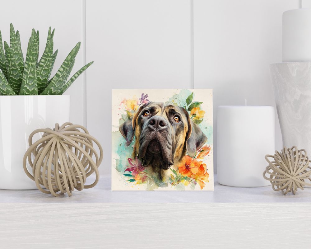 Tegel 15X15 Cm Met Spanish Mastiff Cadeau Decoratie | Tegeltjes Met Tekst | Tegeltjes Met Spreuken | Collega | Oma | Opa | Pensioen | Mama | Papa | Vriend Tegel 15x15 cm Spanish Mastiff
