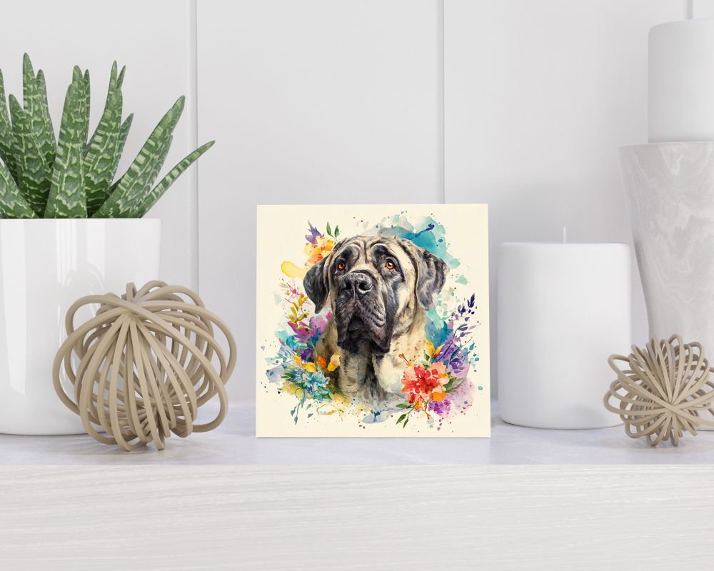 Tegel 15X15 Cm Met Spanish Mastiff Cadeau Decoratie | Tegeltjes Met Tekst | Tegeltjes Met Spreuken | Collega | Oma | Opa | Pensioen | Mama | Papa | Vriend Tegel 15x15 cm Spanish Mastiff