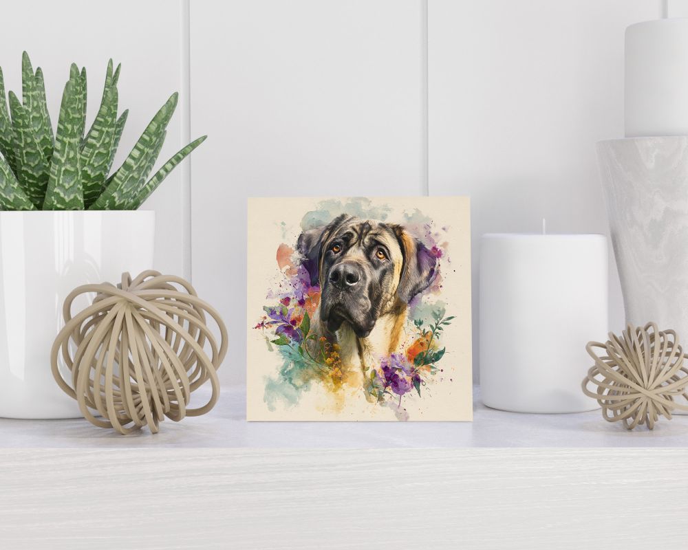 Tegel 15X15 Cm Met Spanish Mastiff Cadeau Decoratie | Tegeltjes Met Tekst | Tegeltjes Met Spreuken | Collega | Oma | Opa | Pensioen | Mama | Papa | Vriend Tegel 15x15 cm Spanish Mastiff