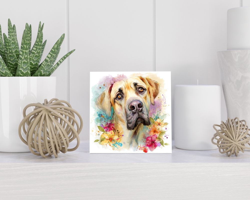 Tegel 15X15 Cm Met Spanish Mastiff Cadeau Decoratie | Tegeltjes Met Tekst | Tegeltjes Met Spreuken | Collega | Oma | Opa | Pensioen | Mama | Papa | Vriend Tegel 15x15 cm Spanish Mastiff