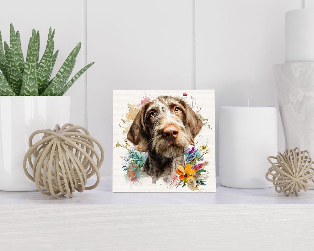 Tegel 15X15 Cm Met Spinone Italiano Cadeau Decoratie | Tegeltjes Met Tekst | Tegeltjes Met Spreuken | Collega | Oma | Opa | Pensioen | Mama | Papa | Vriend Tegel 15x15 cm Spinone Italiano