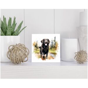 Tegel 15x15 cm Flatcoated Retriever