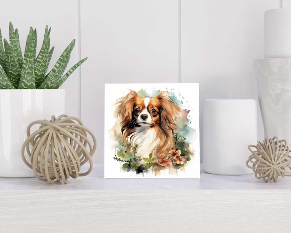 Tegel 15x15 cm Chihuahua Langhaar