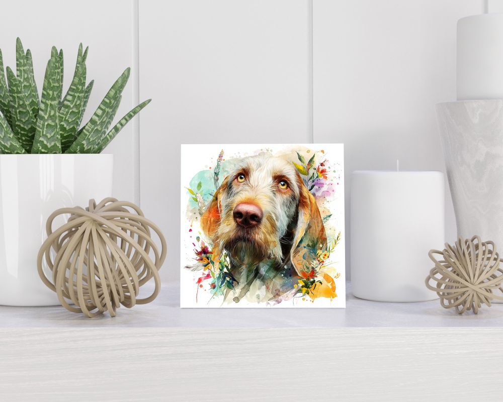 Tegel 15X15 Cm Met Spinone Italiano Cadeau Decoratie | Tegeltjes Met Tekst | Tegeltjes Met Spreuken | Collega | Oma | Opa | Pensioen | Mama | Papa | Vriend Tegel 15x15 cm Spinone Italiano