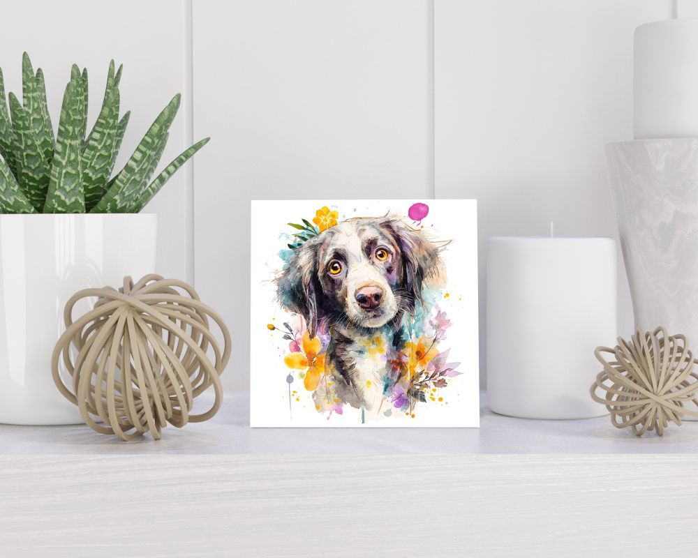Tegel 15X15 Cm Met Stabyhoun Cadeau Decoratie | Tegeltjes Met Tekst | Tegeltjes Met Spreuken | Collega | Oma | Opa | Pensioen | Mama | Papa | Vriend Tegel 15x15 cm Stabyhoun