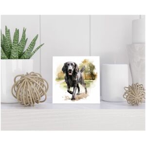 Tegel 15x15 cm Flatcoated Retriever