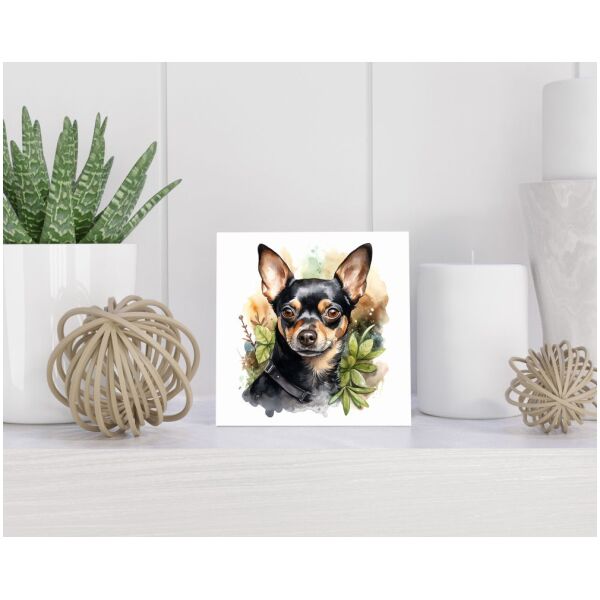 Tegel 15x15 cm Chihuahua Kortharig