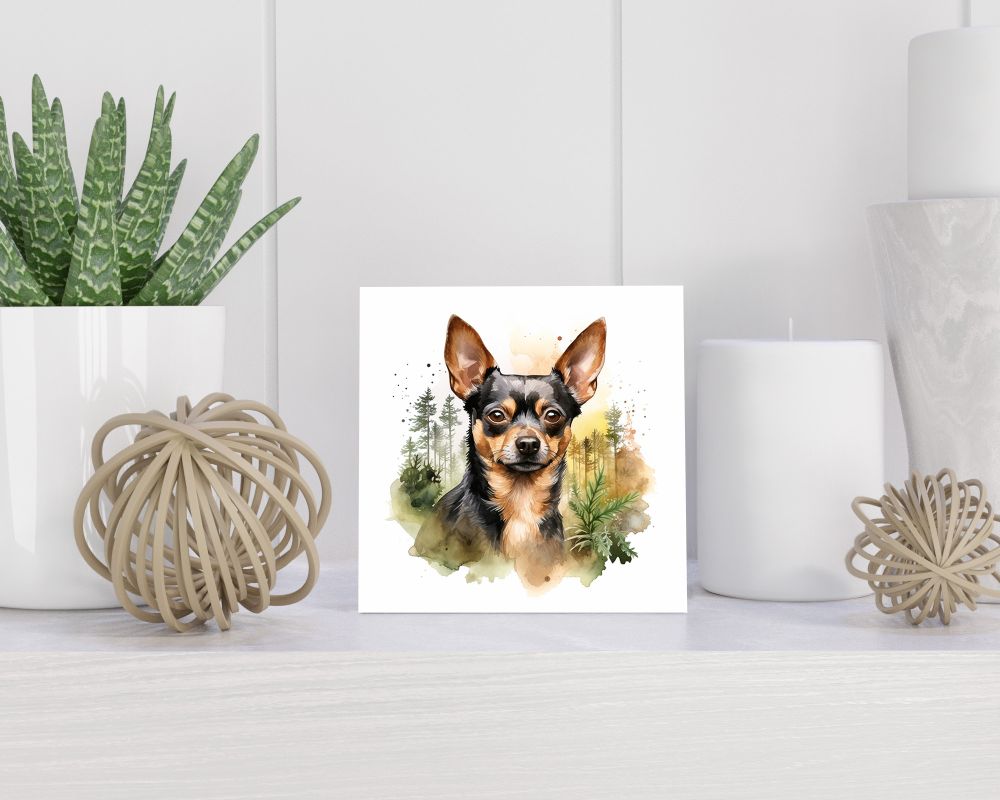 Tegel 15x15 cm Chihuahua Kortharig