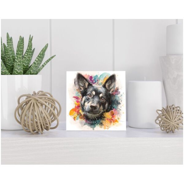 Tegel 15X15 Cm Met Swedish Elkhound Cadeau Decoratie | Tegeltjes Met Tekst | Tegeltjes Met Spreuken | Collega | Oma | Opa | Pensioen | Mama | Papa | Vriend Tegel 15x15 cm Swedish Elkhound