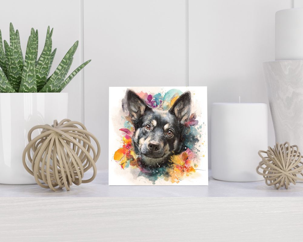 Tegel 15X15 Cm Met Swedish Elkhound Cadeau Decoratie | Tegeltjes Met Tekst | Tegeltjes Met Spreuken | Collega | Oma | Opa | Pensioen | Mama | Papa | Vriend Tegel 15x15 cm Swedish Elkhound