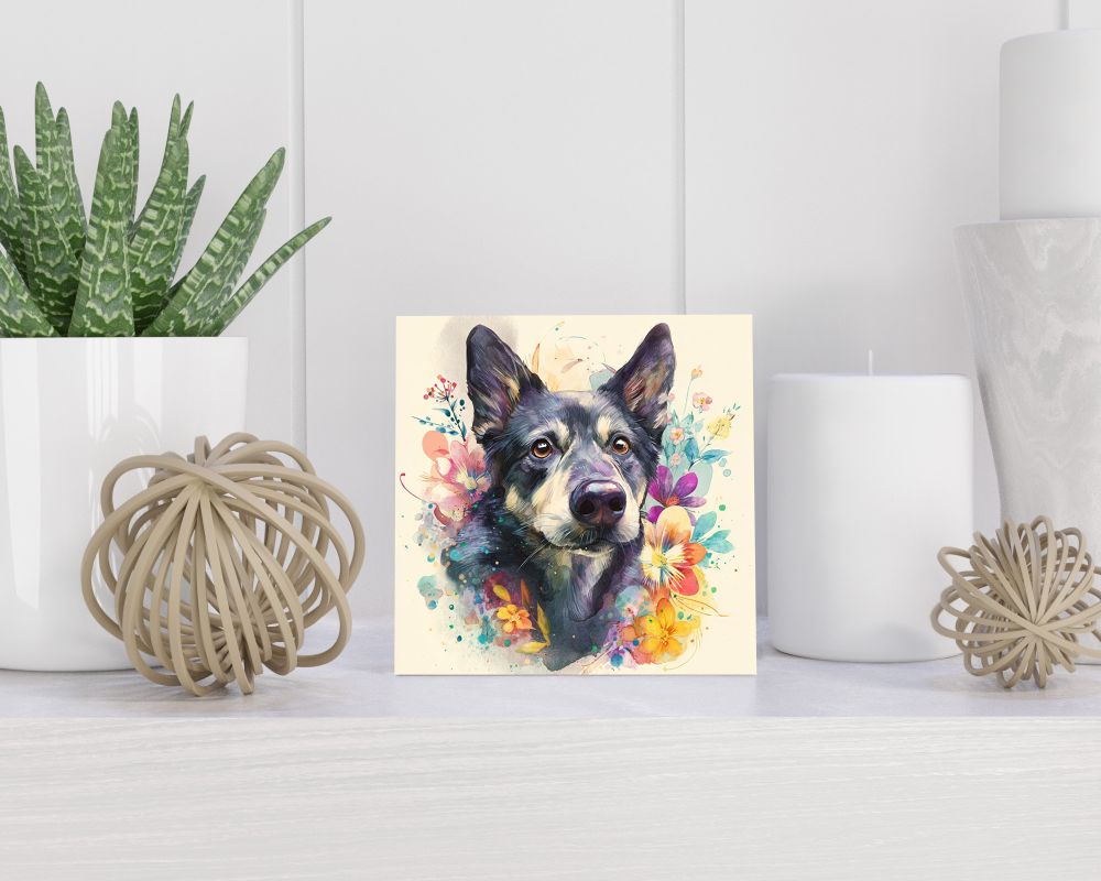 Tegel 15X15 Cm Met Swedish Elkhound Cadeau Decoratie | Tegeltjes Met Tekst | Tegeltjes Met Spreuken | Collega | Oma | Opa | Pensioen | Mama | Papa | Vriend Tegel 15x15 cm Swedish Elkhound