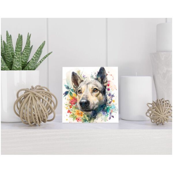 Tegel 15X15 Cm Met Swedish Elkhound Cadeau Decoratie | Tegeltjes Met Tekst | Tegeltjes Met Spreuken | Collega | Oma | Opa | Pensioen | Mama | Papa | Vriend Tegel 15x15 cm Swedish Elkhound