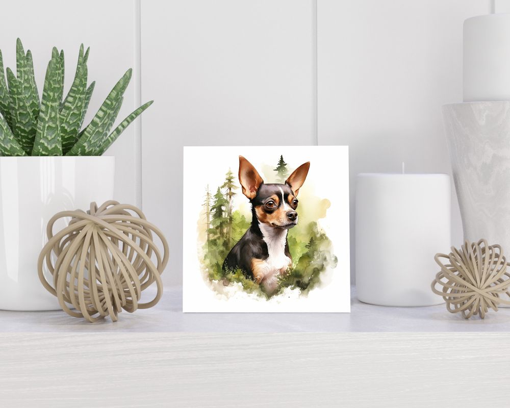 Tegel 15x15 cm Chihuahua Kortharig