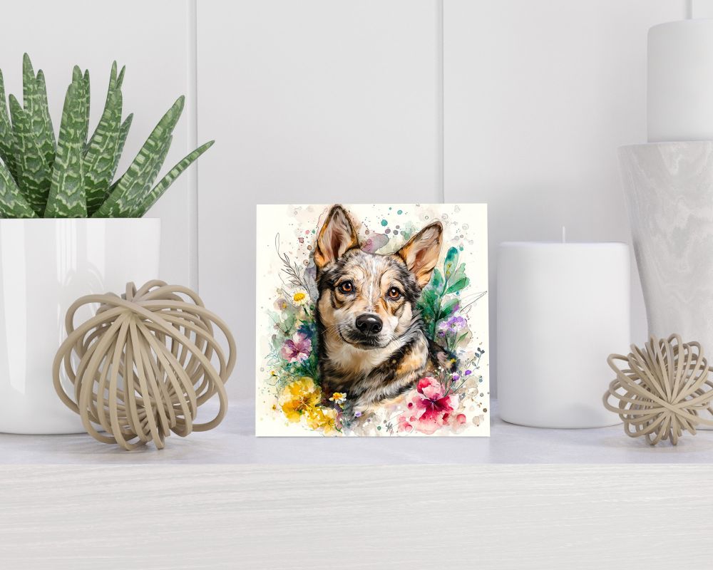 Tegel 15X15 Cm Met Swedish Elkhound Cadeau Decoratie | Tegeltjes Met Tekst | Tegeltjes Met Spreuken | Collega | Oma | Opa | Pensioen | Mama | Papa | Vriend Tegel 15x15 cm Swedish Elkhound