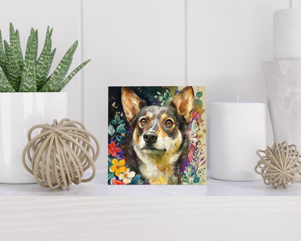 Tegel 15X15 Cm Met Swedish Vallhund Cadeau Decoratie | Tegeltjes Met Tekst | Tegeltjes Met Spreuken | Collega | Oma | Opa | Pensioen | Mama | Papa | Vriend Tegel 15x15 cm Swedish Vallhund