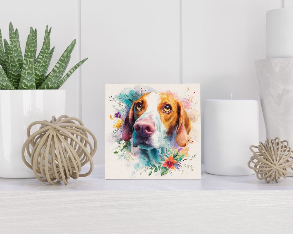 Tegel 15X15 Cm Met Swiss Hound Cadeau Decoratie | Tegeltjes Met Tekst | Tegeltjes Met Spreuken | Collega | Oma | Opa | Pensioen | Mama | Papa | Vriend Tegel 15x15 cm Swiss Hound