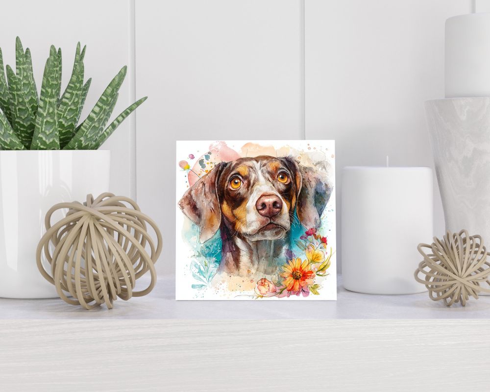 Tegel 15X15 Cm Met Swiss Hound Cadeau Decoratie | Tegeltjes Met Tekst | Tegeltjes Met Spreuken | Collega | Oma | Opa | Pensioen | Mama | Papa | Vriend Tegel 15x15 cm Swiss Hound