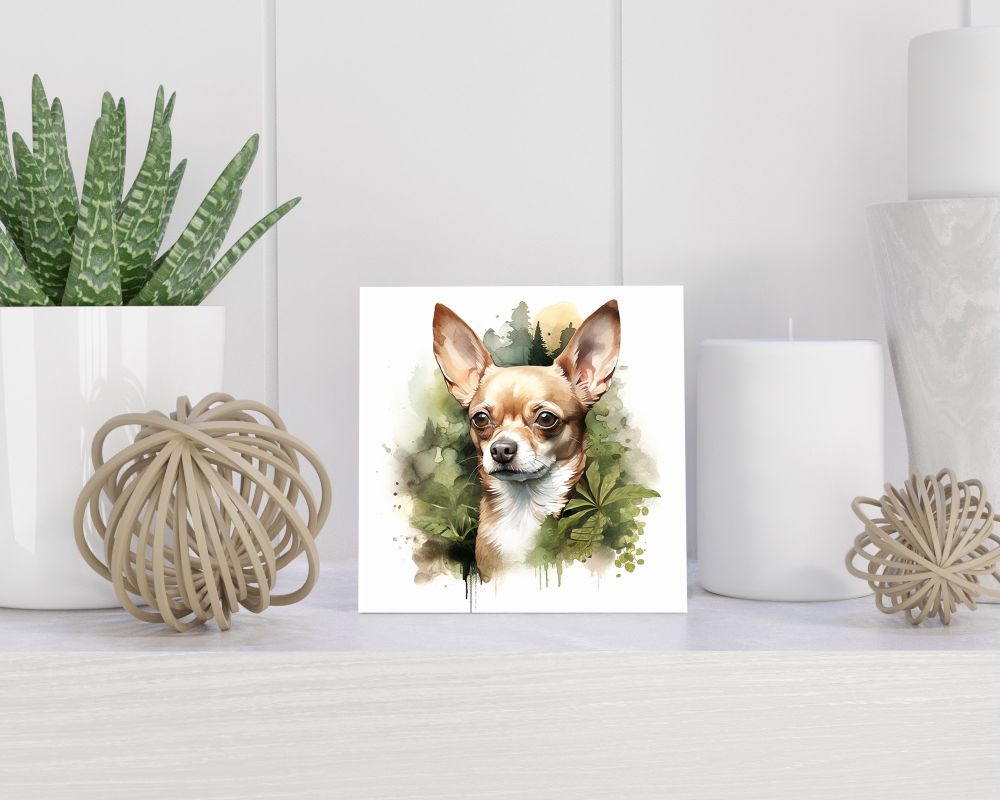 Tegel 15x15 cm Chihuahua Kortharig