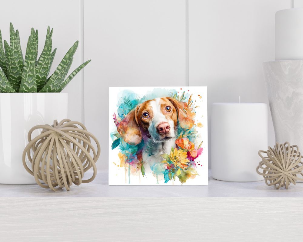 Tegel 15X15 Cm Met Swiss Hound Cadeau Decoratie | Tegeltjes Met Tekst | Tegeltjes Met Spreuken | Collega | Oma | Opa | Pensioen | Mama | Papa | Vriend Tegel 15x15 cm Swiss Hound