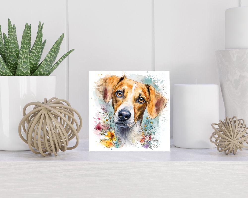 Tegel 15X15 Cm Met Swiss Hound Cadeau Decoratie | Tegeltjes Met Tekst | Tegeltjes Met Spreuken | Collega | Oma | Opa | Pensioen | Mama | Papa | Vriend Tegel 15x15 cm Swiss Hound