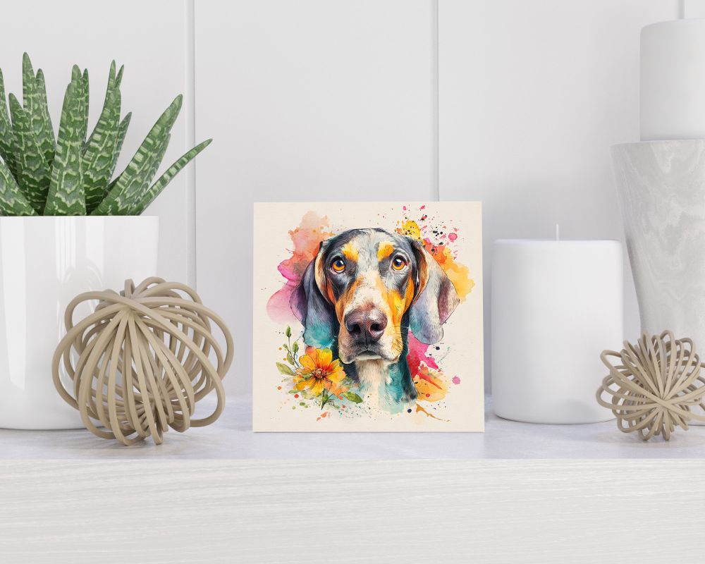 Tegel 15X15 Cm Met Swiss Hound Cadeau Decoratie | Tegeltjes Met Tekst | Tegeltjes Met Spreuken | Collega | Oma | Opa | Pensioen | Mama | Papa | Vriend Tegel 15x15 cm Swiss Hound