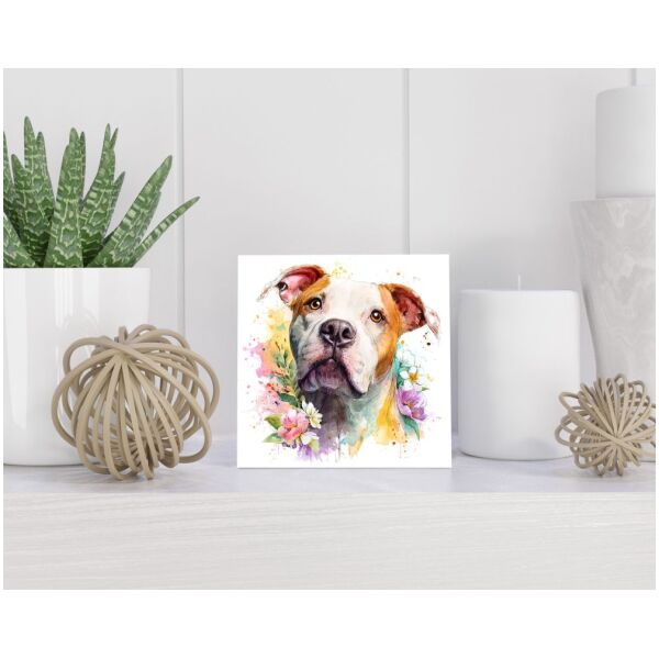 Tegel 15x15 cm Amerikaanse Bulldog