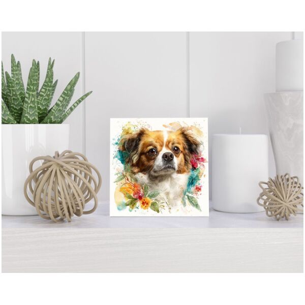 Tegel 15X15 Cm Met Tibetan Spaniel Cadeau Decoratie | Tegeltjes Met Tekst | Tegeltjes Met Spreuken | Collega | Oma | Opa | Pensioen | Mama | Papa | Vriend Tegel 15x15 cm Tibetan Spaniel