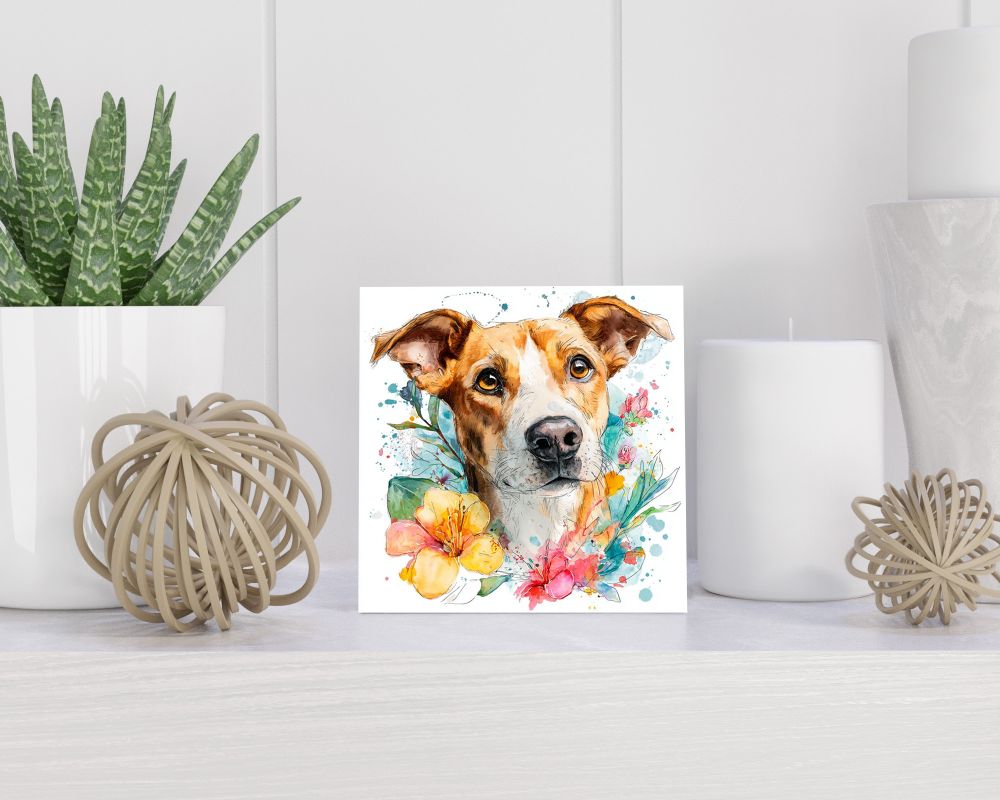 Tegel 15X15 Cm Met Tosa Inu Cadeau Decoratie | Tegeltjes Met Tekst | Tegeltjes Met Spreuken | Collega | Oma | Opa | Pensioen | Mama | Papa | Vriend Tegel 15x15 cm Tosa Inu