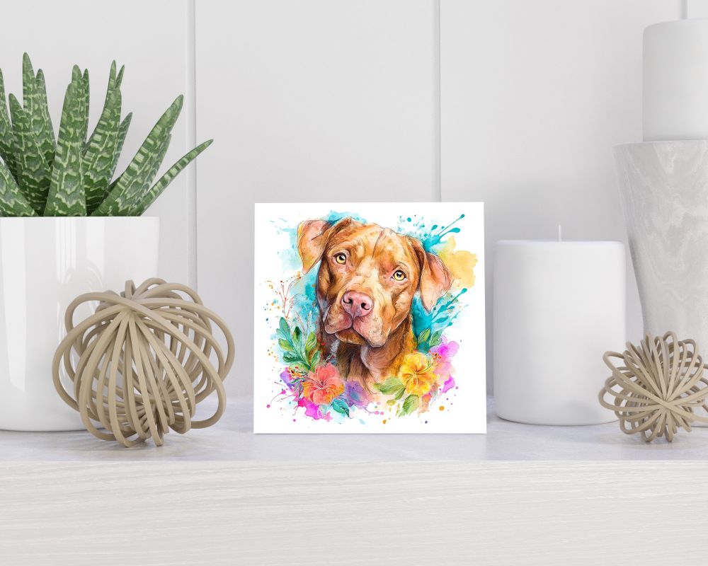 Tegel 15X15 Cm Met Tosa Inu Cadeau Decoratie | Tegeltjes Met Tekst | Tegeltjes Met Spreuken | Collega | Oma | Opa | Pensioen | Mama | Papa | Vriend Tegel 15x15 cm Tosa Inu