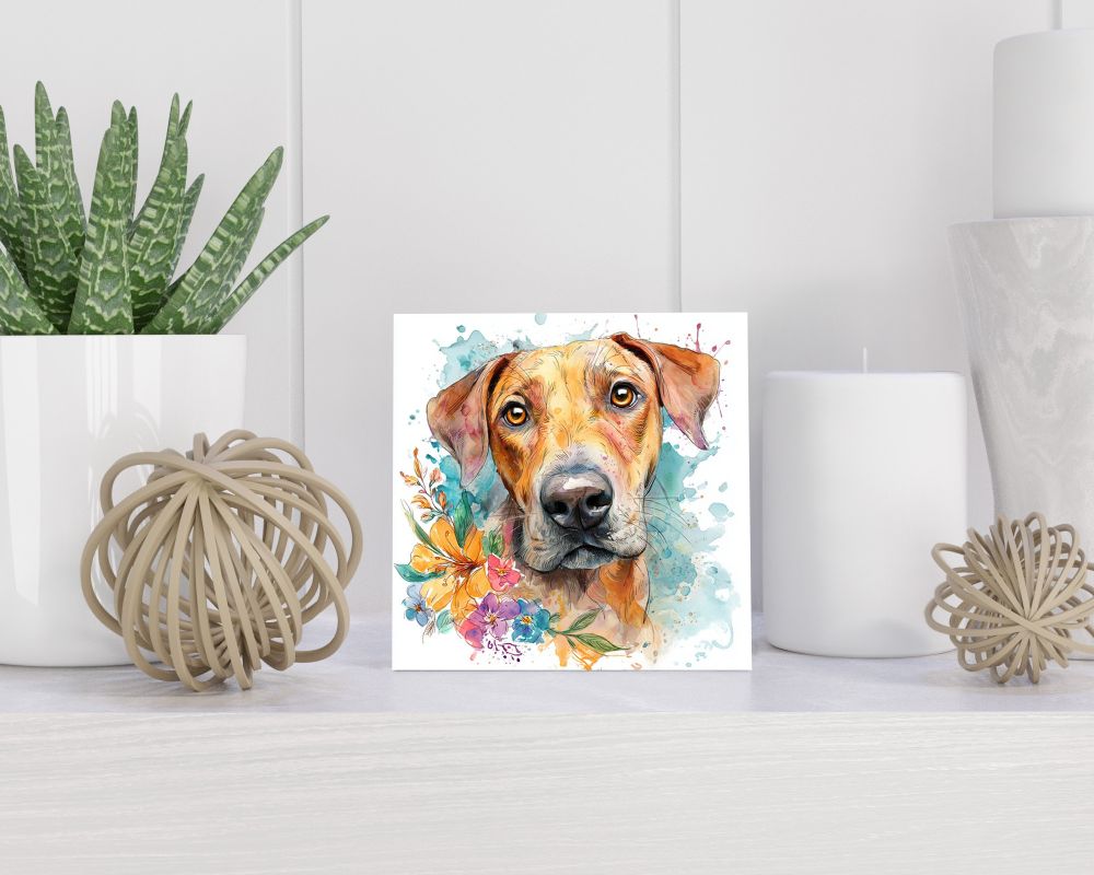 Tegel 15X15 Cm Met Tosa Inu Cadeau Decoratie | Tegeltjes Met Tekst | Tegeltjes Met Spreuken | Collega | Oma | Opa | Pensioen | Mama | Papa | Vriend Tegel 15x15 cm Tosa Inu