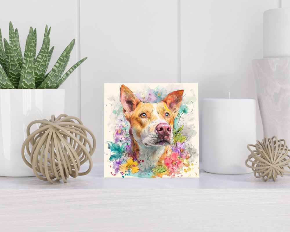 Tegel 15X15 Cm Met Tosa Inu Cadeau Decoratie | Tegeltjes Met Tekst | Tegeltjes Met Spreuken | Collega | Oma | Opa | Pensioen | Mama | Papa | Vriend Tegel 15x15 cm Tosa Inu