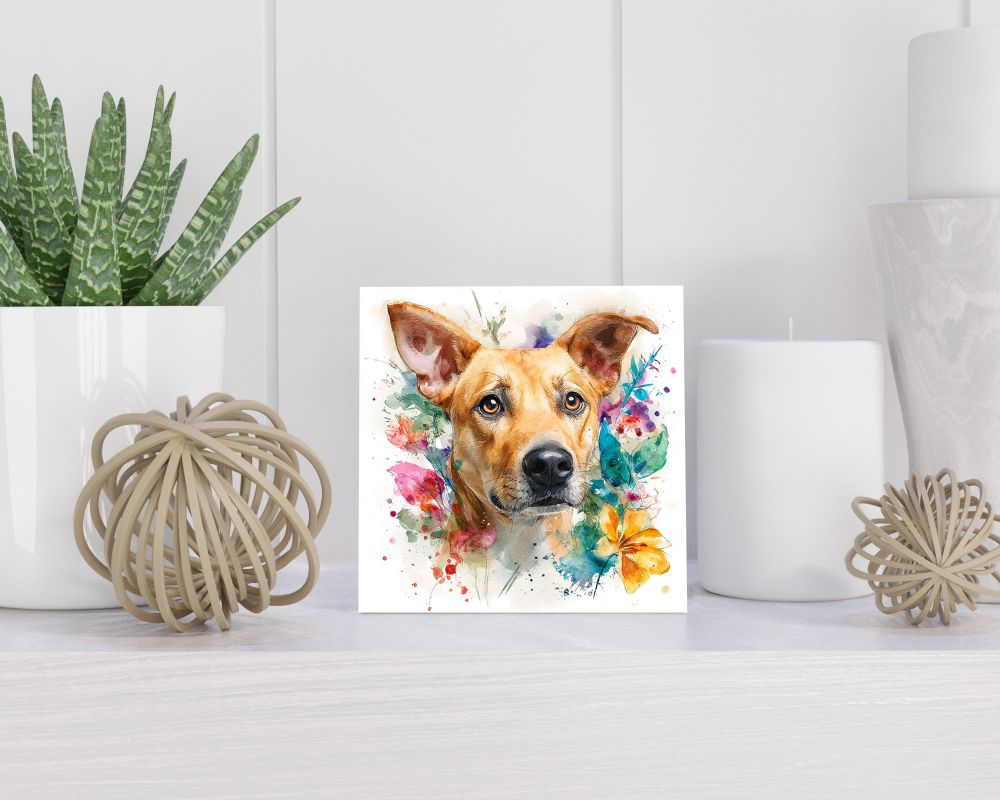 Tegel 15X15 Cm Met Tosa Inu Cadeau Decoratie | Tegeltjes Met Tekst | Tegeltjes Met Spreuken | Collega | Oma | Opa | Pensioen | Mama | Papa | Vriend Tegel 15x15 cm Tosa Inu